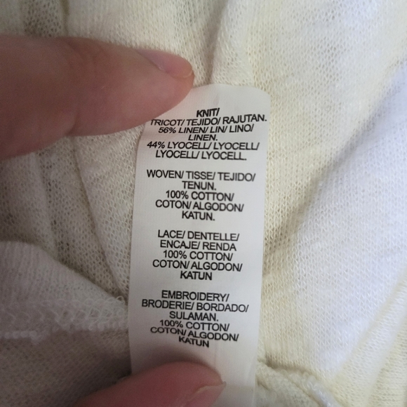 Lucky Brand Plus Size Embroidered Linen Tank Top - Picture 8 of 8